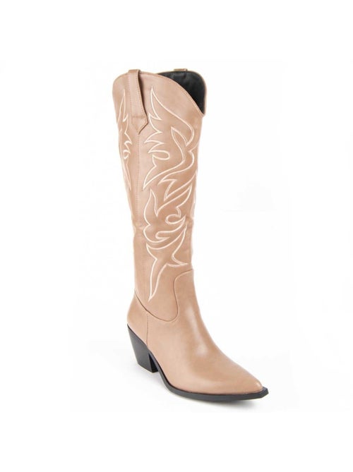 Bota Com Salto Material Sintético Montevita - Kiabi Bota Com Salto Material Sintético Montevita - Kiabi