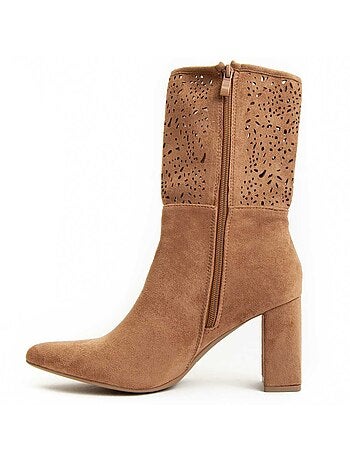Bota Com Salto Material Sintético Montevita