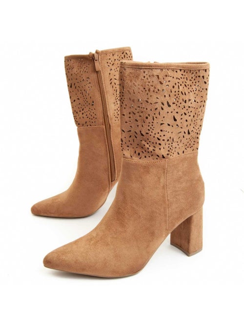 Bota Com Salto Material Sintético Montevita - Kiabi Bota Com Salto Material Sintético Montevita - Kiabi
