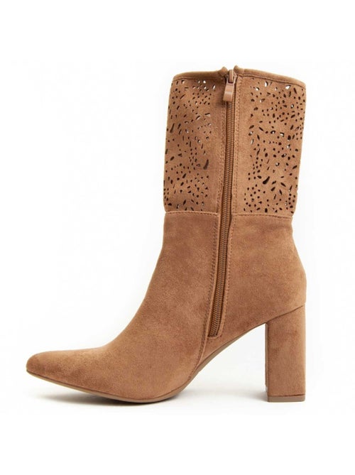 Bota Com Salto Material Sintético Montevita - Kiabi Bota Com Salto Material Sintético Montevita - Kiabi