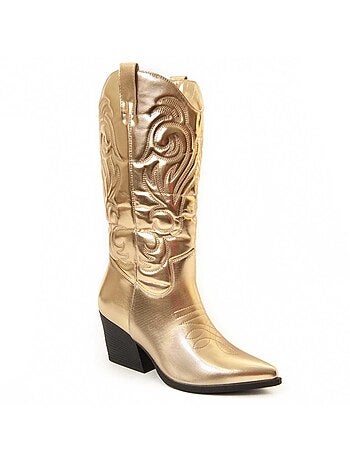 Bota Com Salto Material Sintético Montevita