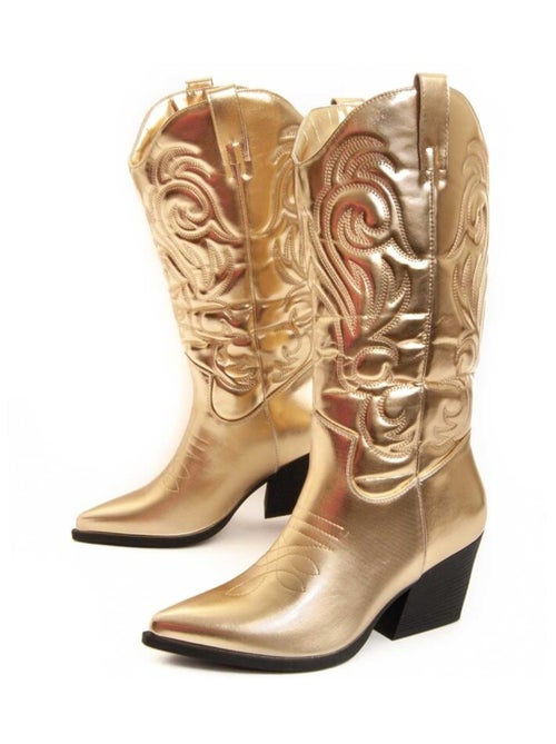 Bota Com Salto Material Sintético Montevita - Kiabi Bota Com Salto Material Sintético Montevita - Kiabi