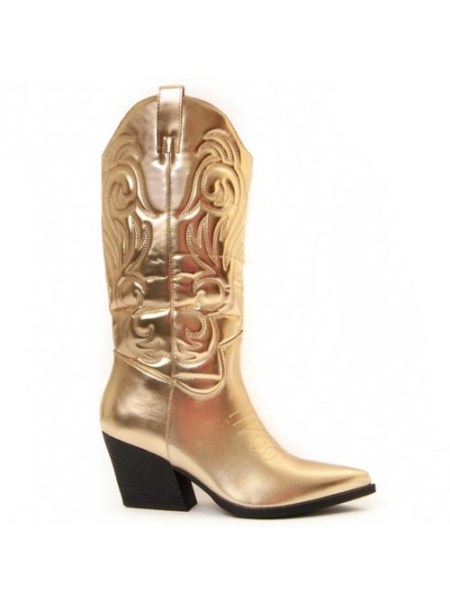 Bota Com Salto Material Sintético Montevita - Kiabi Bota Com Salto Material Sintético Montevita - Kiabi