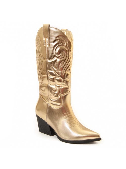 Bota Com Salto Material Sintético Montevita - Kiabi Bota Com Salto Material Sintético Montevita - Kiabi