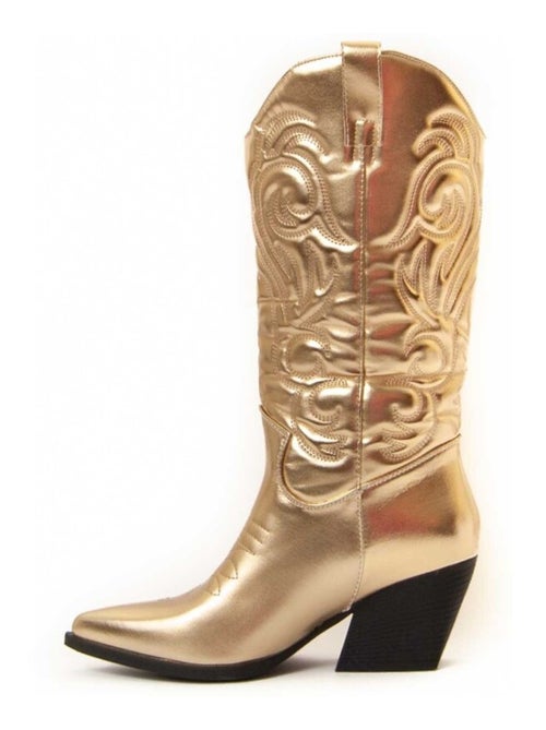 Bota Com Salto Material Sintético Montevita - Kiabi Bota Com Salto Material Sintético Montevita - Kiabi