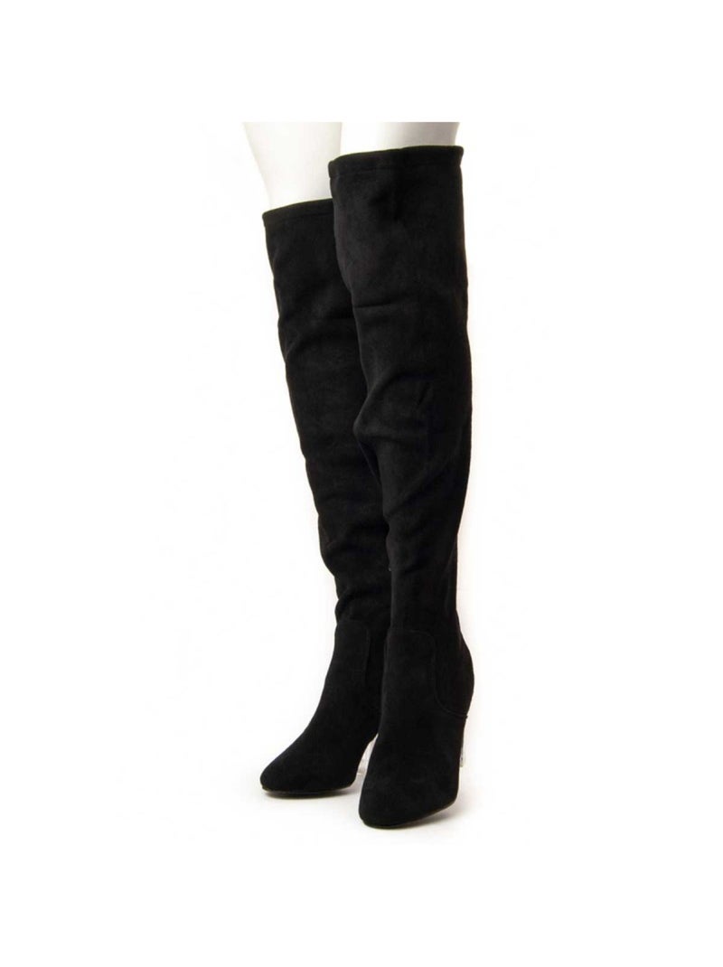 Bota Com Salto Tecido Montevita Preto - Kiabi