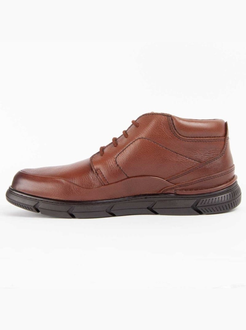 Bota Couro Natural Purapiel Castanho - Kiabi