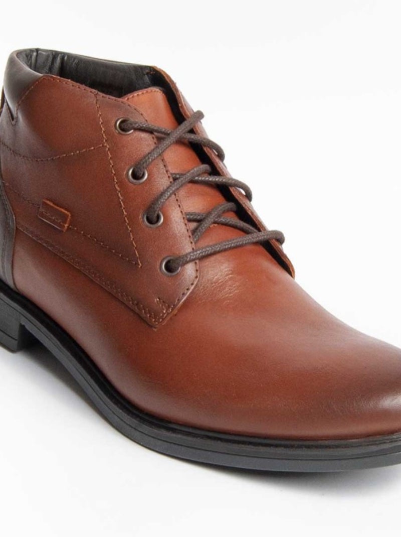 Bota Couro Natural Purapiel Castanho - Kiabi