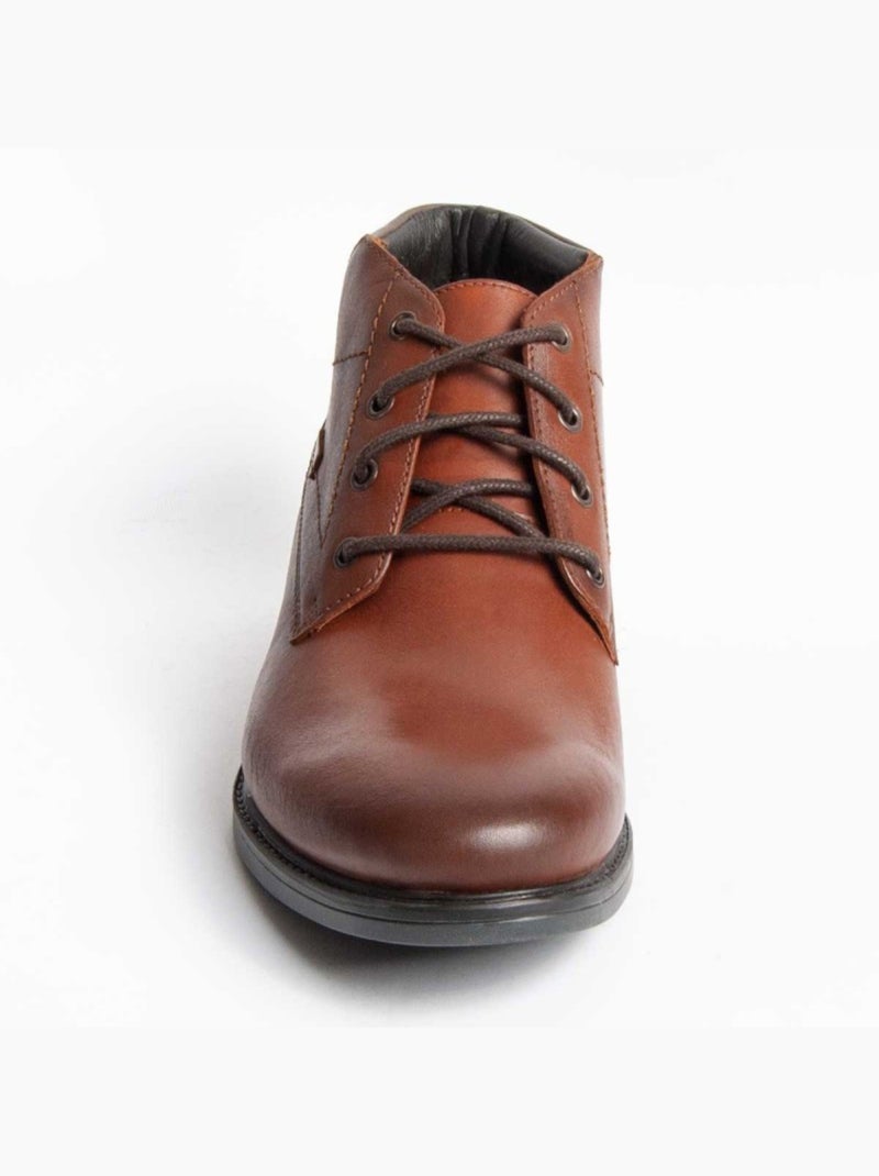 Bota Couro Natural Purapiel Castanho - Kiabi