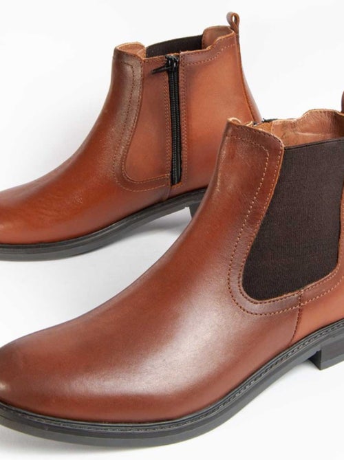 Bota Couro Natural Purapiel - Kiabi Bota Couro Natural Purapiel - Kiabi