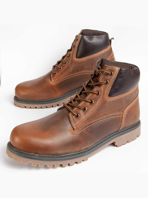 Bota Couro Natural Purapiel - Kiabi Bota Couro Natural Purapiel - Kiabi