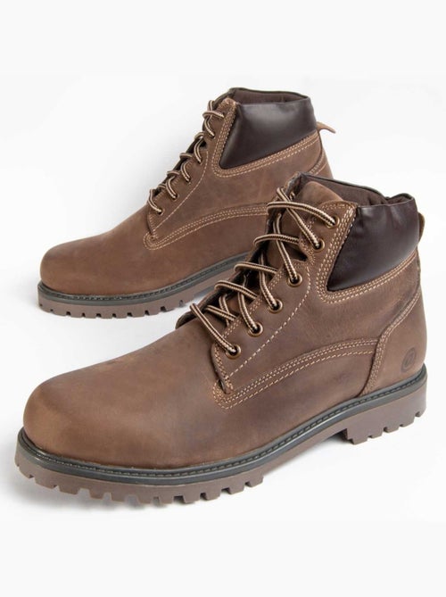 Bota Couro Natural Purapiel - Kiabi Bota Couro Natural Purapiel - Kiabi
