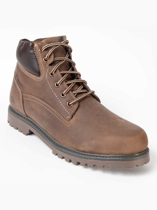 Bota Couro Natural Purapiel - Kiabi Bota Couro Natural Purapiel - Kiabi