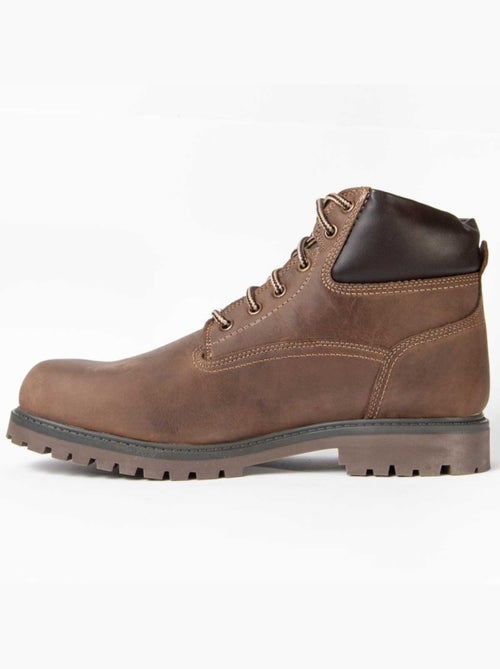 Bota Couro Natural Purapiel - Kiabi Bota Couro Natural Purapiel - Kiabi