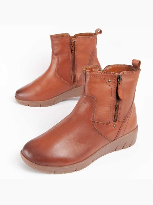 Bota Couro Natural Purapiel - Kiabi