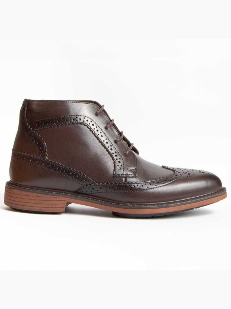 Bota Couro Natural Purapiel Castanho - Kiabi