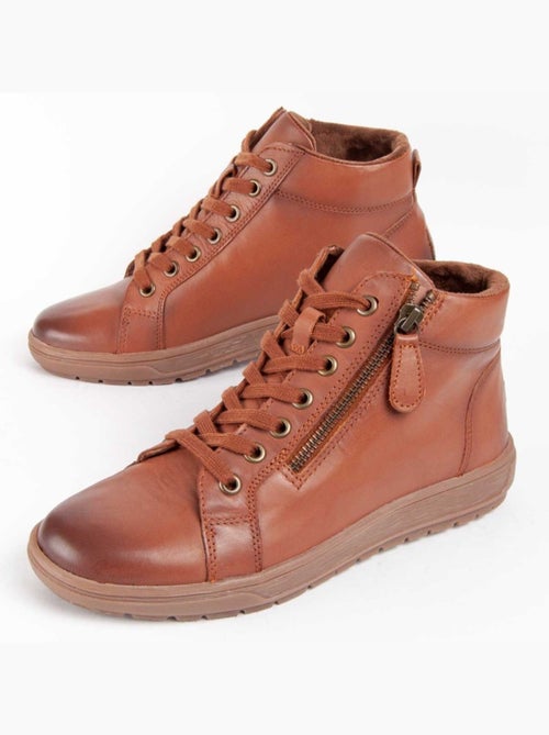 Bota Couro Natural Purapiel - Kiabi Bota Couro Natural Purapiel - Kiabi