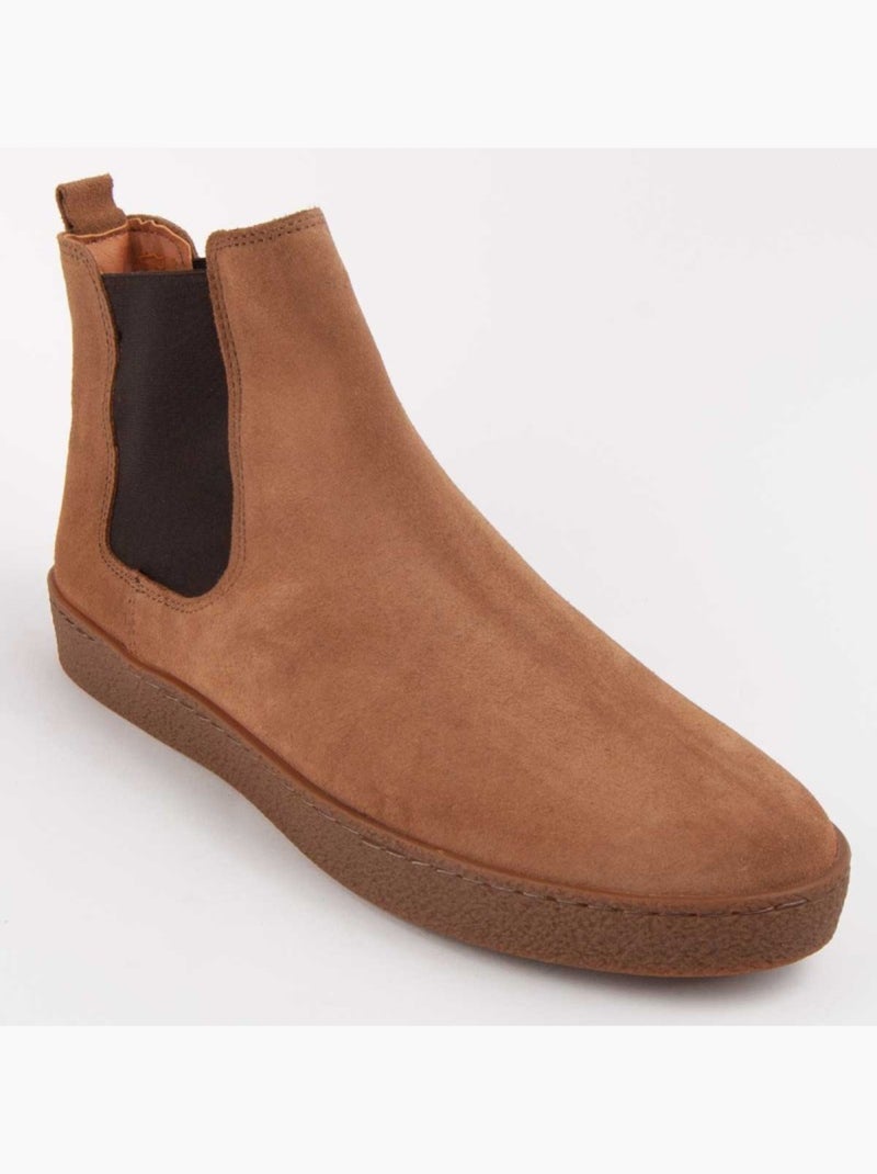 Bota Couro Natural Purapiel Castanho - Kiabi