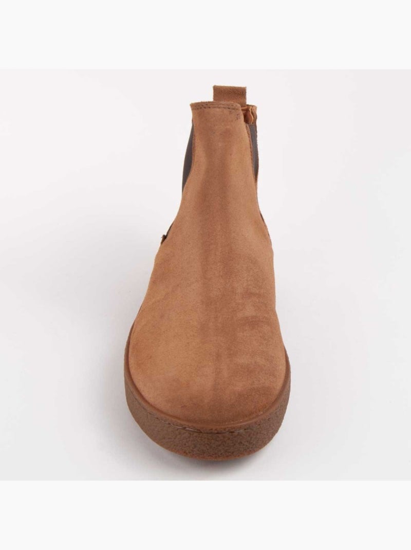 Bota Couro Natural Purapiel Castanho - Kiabi