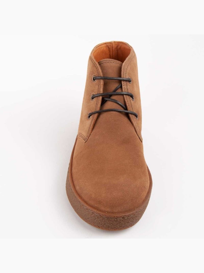 Bota Couro Natural Purapiel Castanho - Kiabi