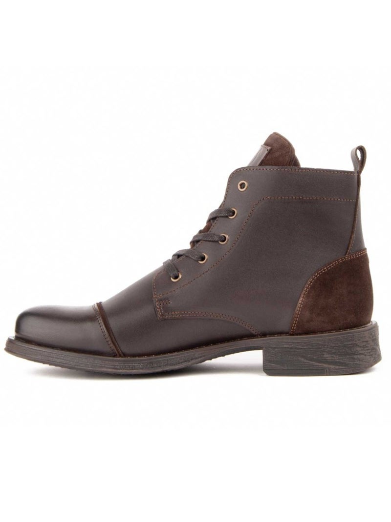 Bota Couro Natural Purapiel Castanho - Kiabi