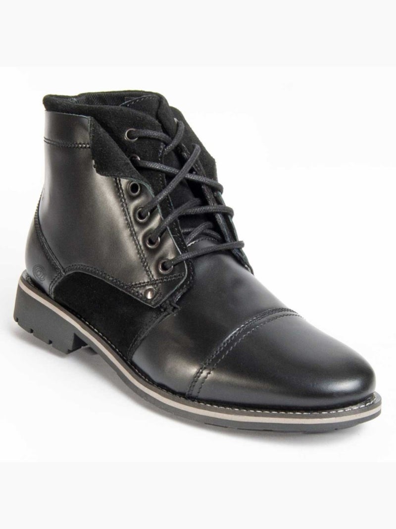Bota Couro Natural Purapiel Preto - Kiabi