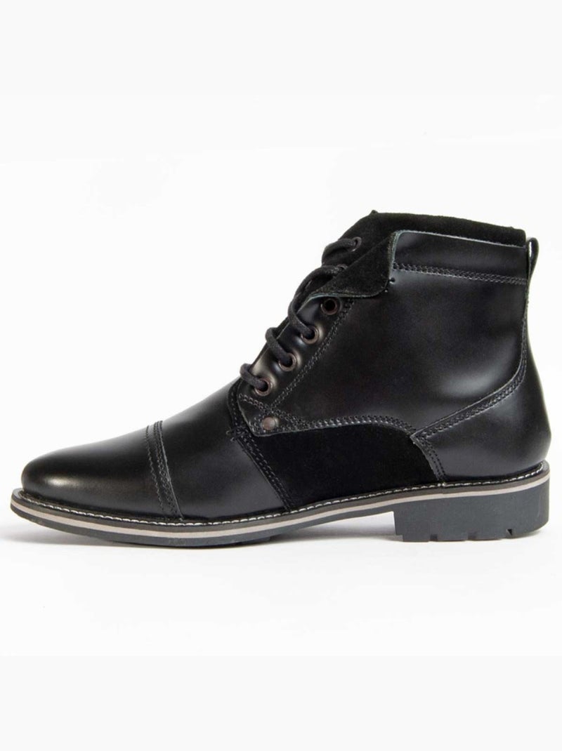 Bota Couro Natural Purapiel Preto - Kiabi