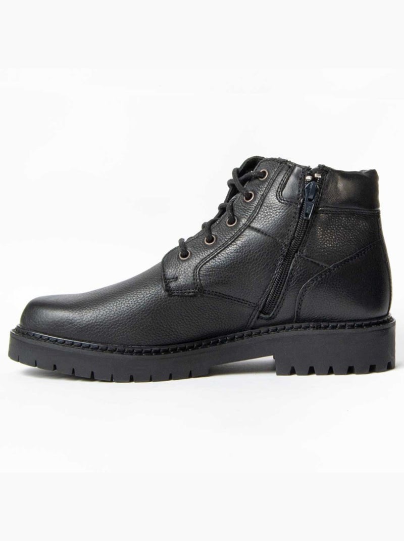 Bota Couro Natural Purapiel Preto - Kiabi