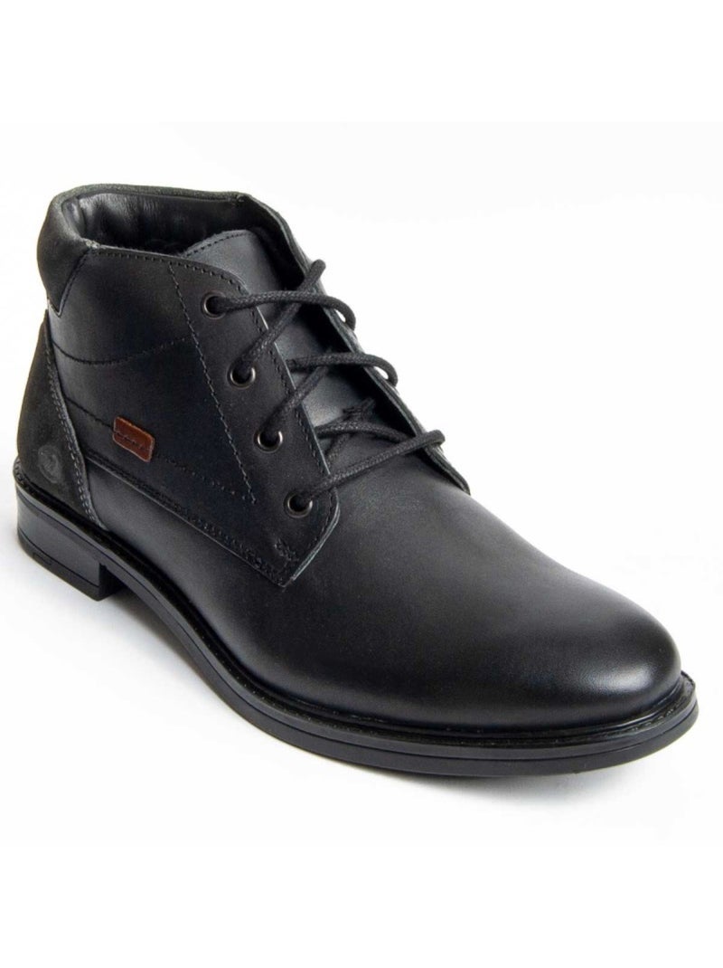 Bota Couro Natural Purapiel Preto - Kiabi