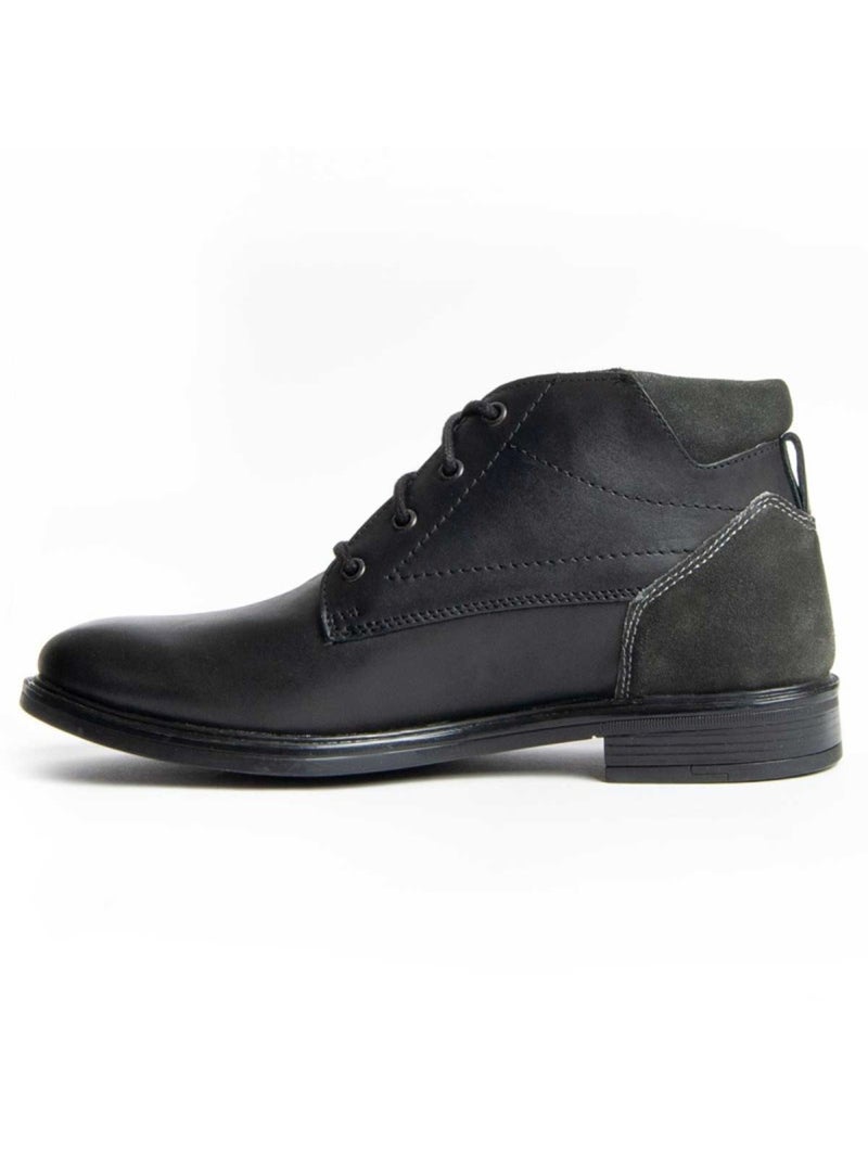 Bota Couro Natural Purapiel Preto - Kiabi