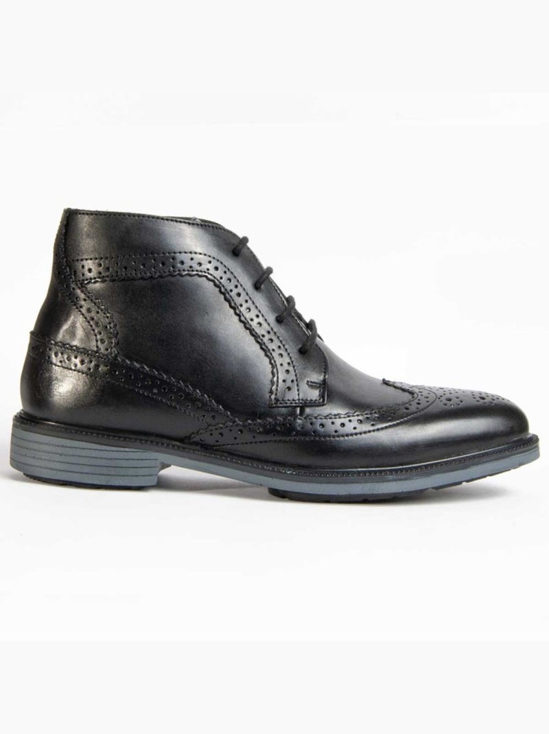 Bota Couro Natural Purapiel Preto - Kiabi