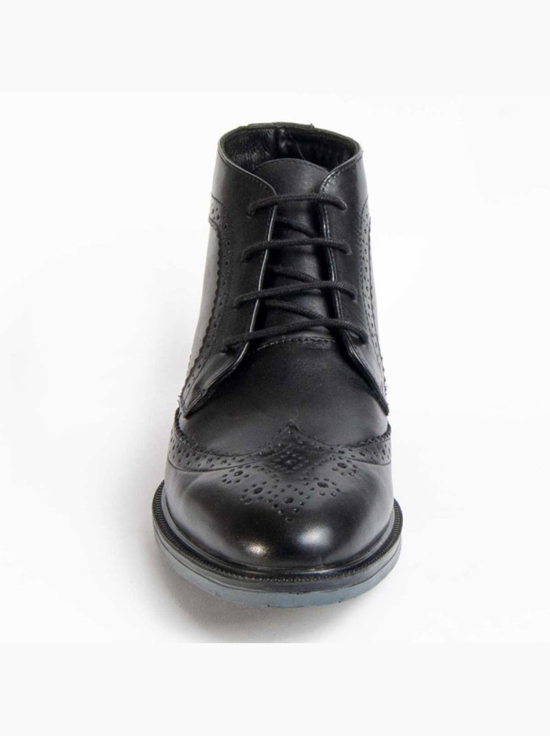 Bota Couro Natural Purapiel Preto - Kiabi