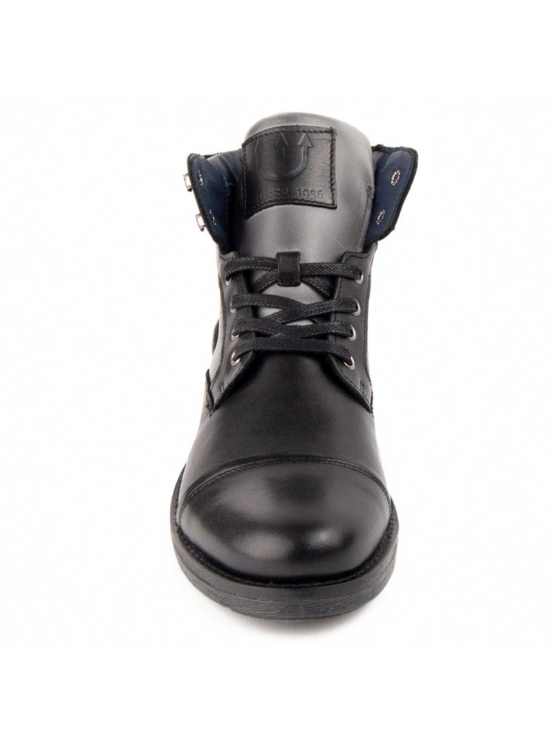 Bota Couro Natural Purapiel Preto - Kiabi
