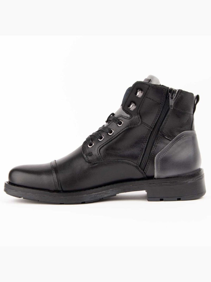 Bota Couro Natural Purapiel Preto - Kiabi