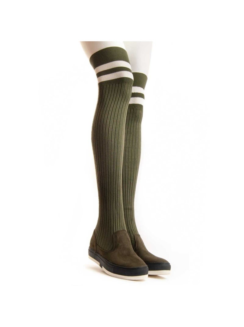Bota De Plataforma Material Sintético Montevita Verde - Kiabi