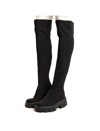 Bota De Plataforma Tecido Montevita