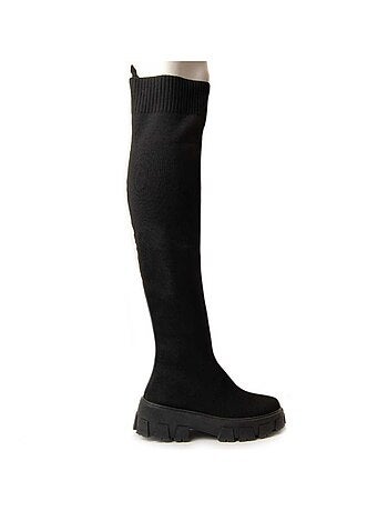Bota De Plataforma Tecido Montevita