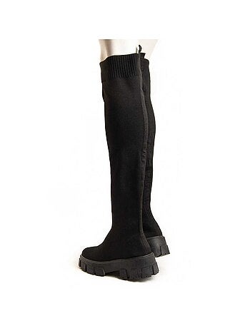 Bota De Plataforma Tecido Montevita