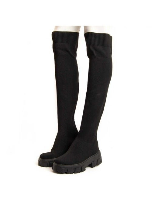 Bota De Plataforma Tecido Montevita - Kiabi