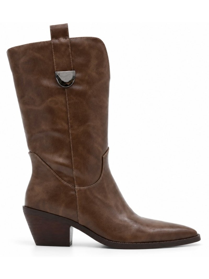 Bota material sintético montevita Castanho - Kiabi