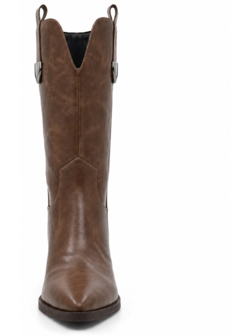 Bota material sintético montevita Castanho - Kiabi