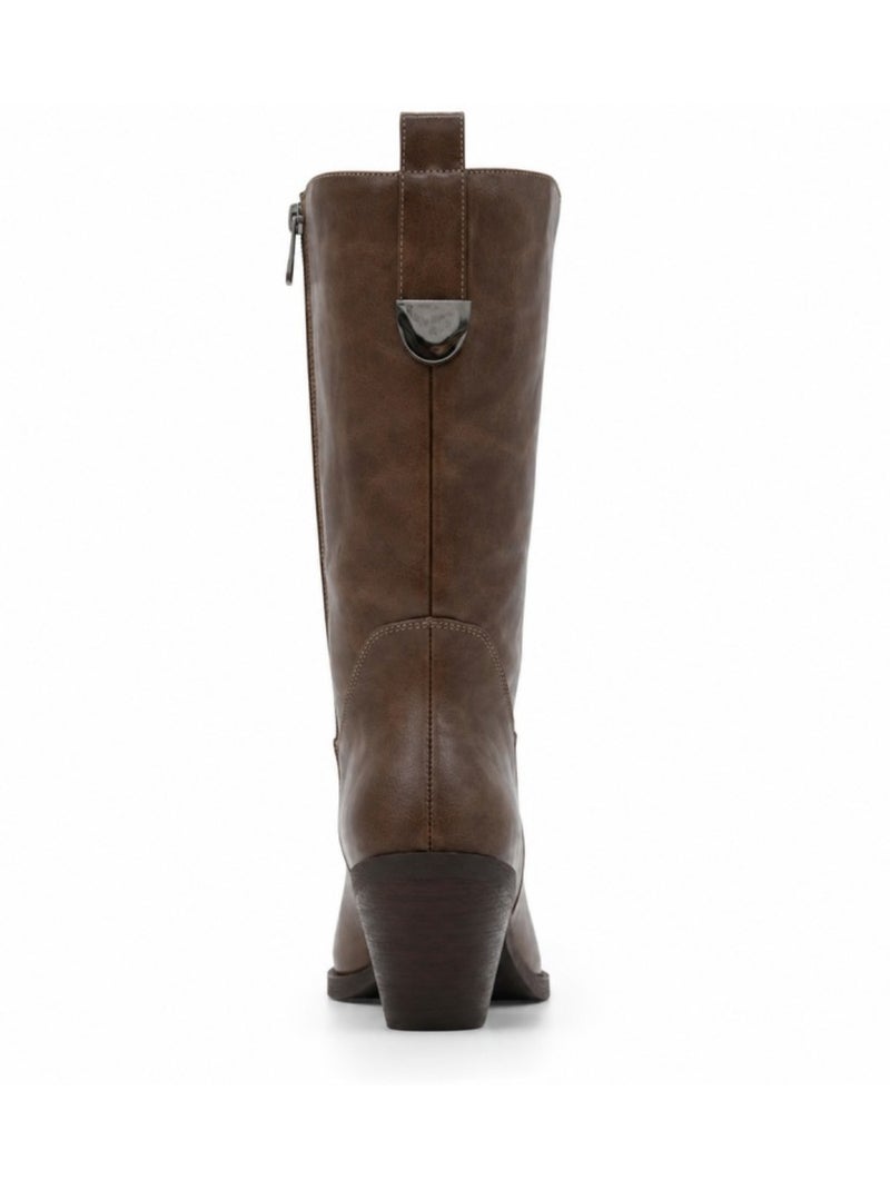 Bota material sintético montevita Castanho - Kiabi