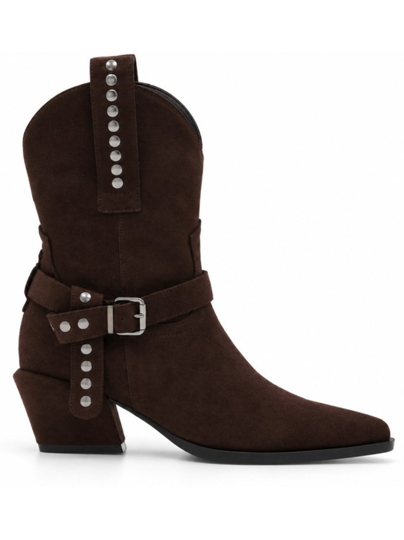 Bota material sintético montevita Castanho - Kiabi