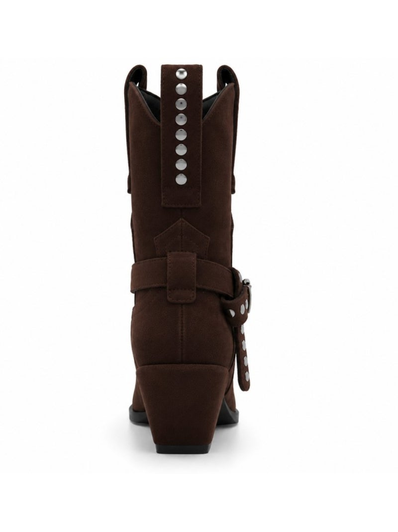 Bota material sintético montevita Castanho - Kiabi