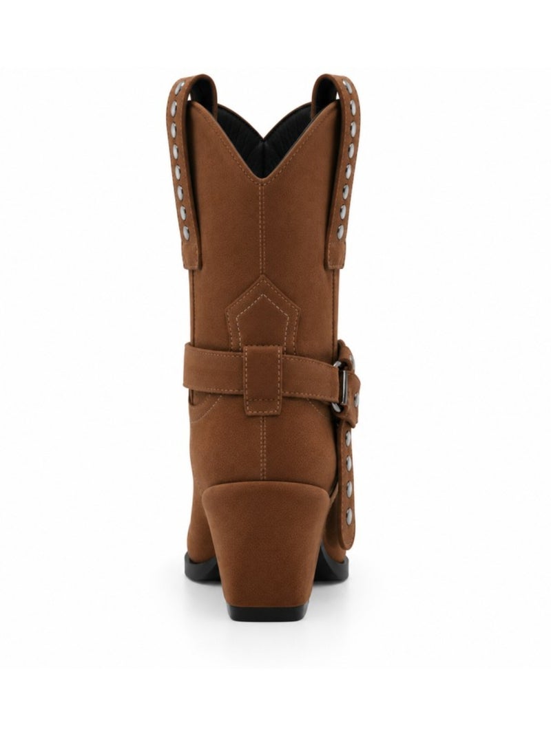 Bota material sintético montevita Castanho - Kiabi