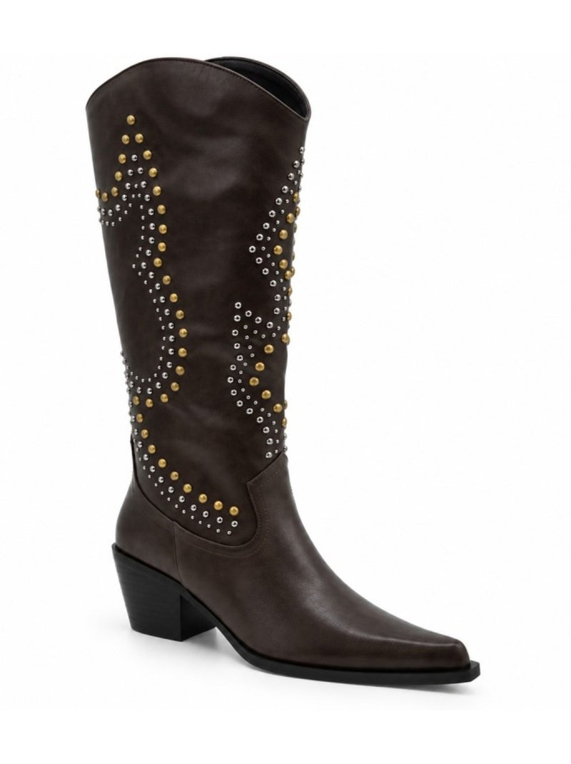 Bota material sintético montevita Castanho - Kiabi