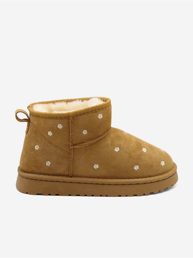 Botas alça cruzada Camelo - Kiabi