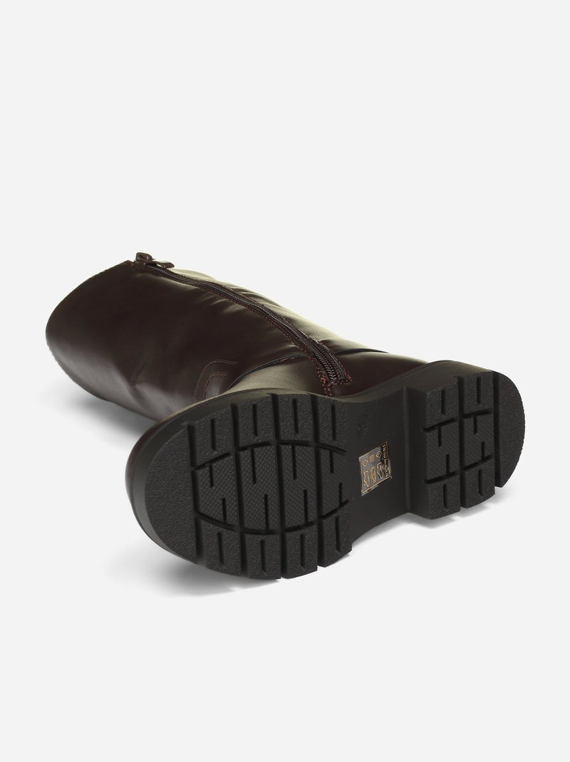 Botas alça cruzada Castanho - Kiabi
