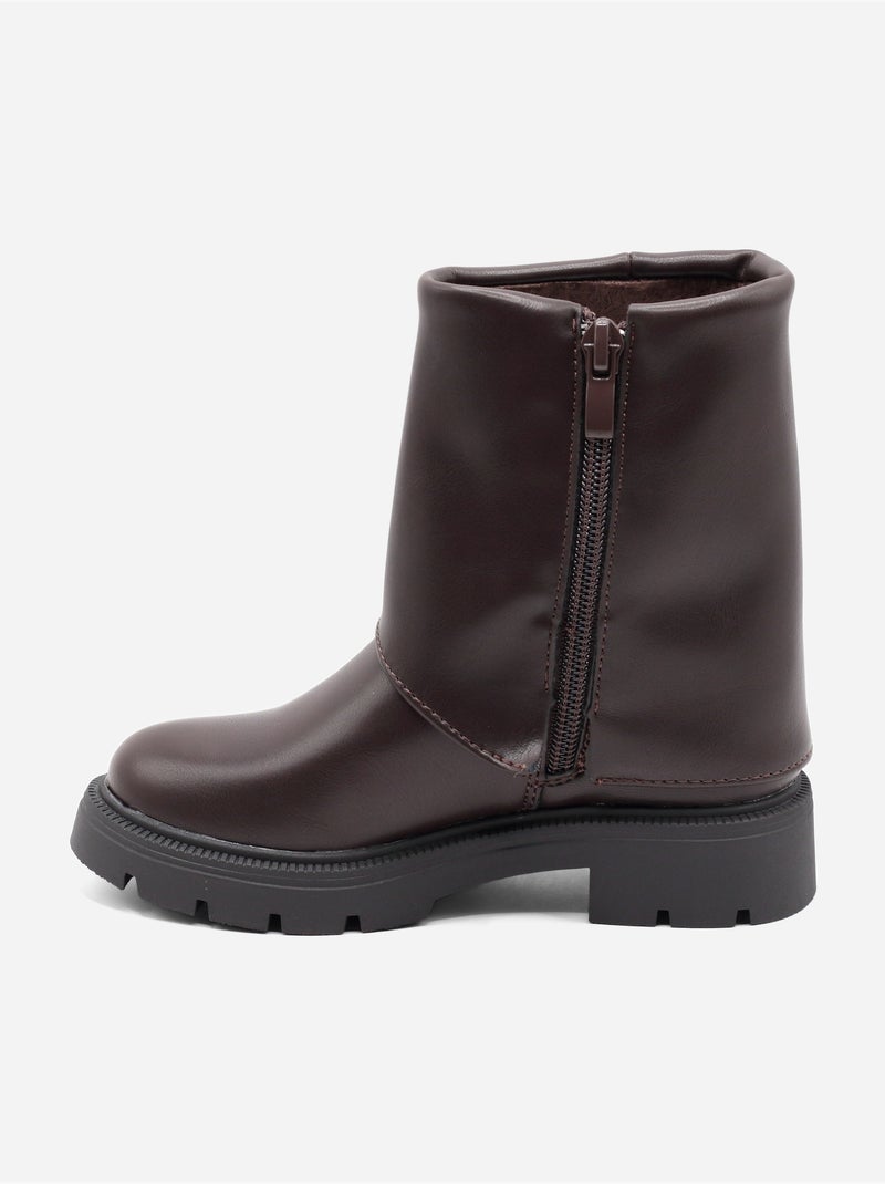 Botas alça cruzada Castanho - Kiabi