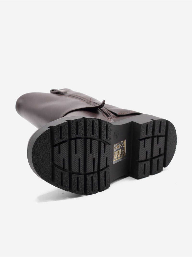 Botas alça cruzada Castanho - Kiabi